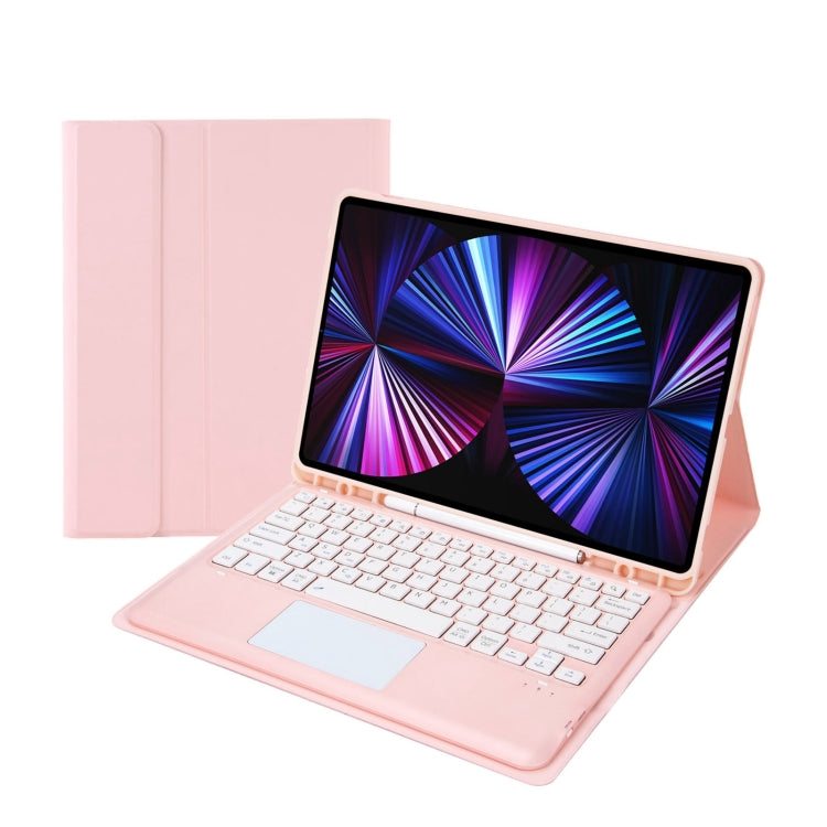 T12B-A 분리형 터치패드 블루투스 키보드 가죽 태블릿 케이스, iPad Air 13 2025 / 2024 / Pro 12.9인치 2021/2020/2018용