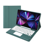T12B-A 분리형 터치패드 블루투스 키보드 가죽 태블릿 케이스, iPad Air 13 2025 / 2024 / Pro 12.9인치 2021/2020/2018용