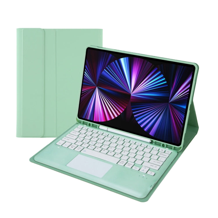 T12B-A 분리형 터치패드 블루투스 키보드 가죽 태블릿 케이스, iPad Air 13 2025 / 2024 / Pro 12.9인치 2021/2020/2018용