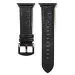 글리터 천연 가죽 시계줄, 애플 워치 시리즈용, 7 41mm / 6&SE&5&4 40mm / 3&2&1 38mm, 7 45mm / 6&SE&5&4 44mm / 3&2&1 42mm