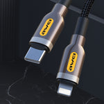 awei CL-125L Type-C / USB-C to 8핀 고속 충전 데이터 케이블, 길이: 1m