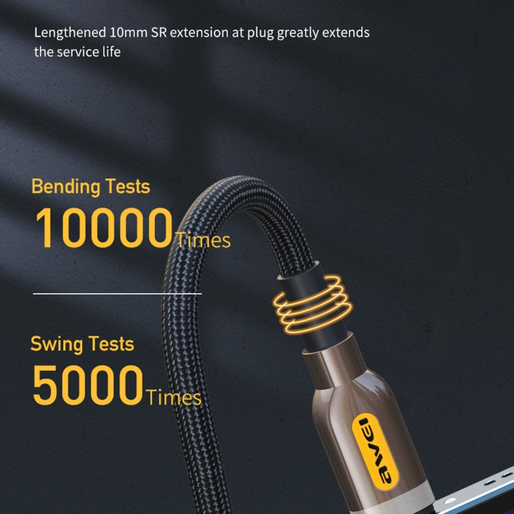 awei CL-125L Type-C / USB-C to 8핀 고속 충전 데이터 케이블, 길이: 1m
