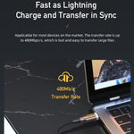 awei CL-125L Type-C / USB-C to 8핀 고속 충전 데이터 케이블, 길이: 1m
