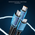 awei CL-972 Type-C / USB-C + 8핀 + 마이크로 USB 3-in-1 고속 충전 데이터 케이블, 길이: 1.2m