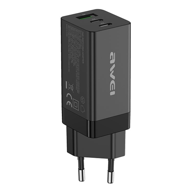 awei PD9 65W GaN 고속 충전 여행용 충전기, EU 플러그