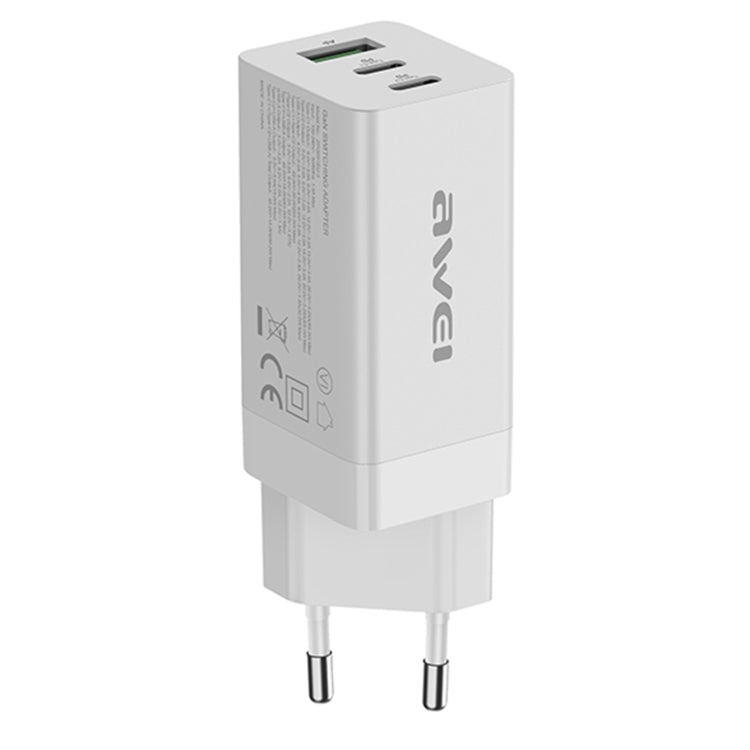 awei PD9 65W GaN 고속 충전 여행용 충전기, EU 플러그