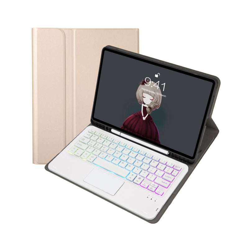A07B-AS 양가죽 펜 슬롯 터치패드 블루투스 키보드 가죽 태블릿 케이스, iPad 9.7 2018&2017 / Pro 9.7 / Air 2용, iPad 10.2 2021&2020&2019/Air 2019/Pro 10.5용, iPad Air 11 2025 / 2024 / Air 2022&2020 / Pro 11 2021&2020&2018용