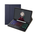A07B-AS 양가죽 펜 슬롯 터치패드 블루투스 키보드 가죽 태블릿 케이스, iPad 9.7 2018&2017 / Pro 9.7 / Air 2용, iPad 10.2 2021&2020&2019/Air 2019/Pro 10.5용, iPad Air 11 2025 / 2024 / Air 2022&2020 / Pro 11 2021&2020&2018용