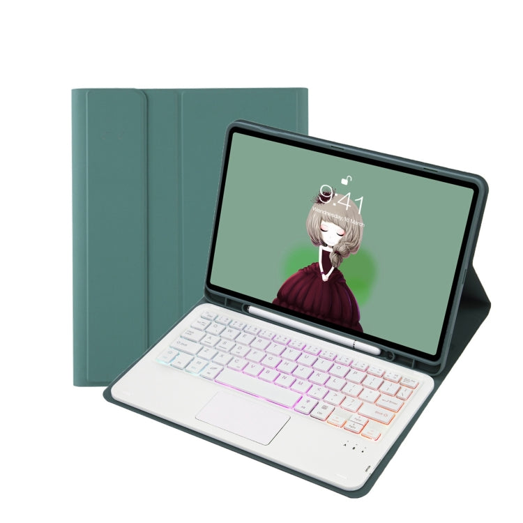 T07B-AS 스킨 느낌 펜 슬롯 터치패드 블루투스 키보드 가죽 태블릿 케이스, iPad 9.7 2018&2017 / Pro 9.7 / Air 2용, iPad 10.2 2021&2020&2019/Air 2019/Pro 10.5용, iPad Air 11 2025 / 2024 / Pro 11 2021&2020&2018용