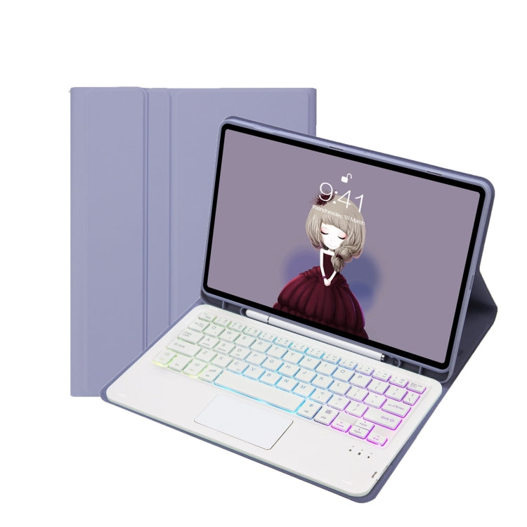 T07B-AS 스킨 느낌 펜 슬롯 터치패드 블루투스 키보드 가죽 태블릿 케이스, iPad 9.7 2018&2017 / Pro 9.7 / Air 2용, iPad 10.2 2021&2020&2019/Air 2019/Pro 10.5용, iPad Air 11 2025 / 2024 / Pro 11 2021&2020&2018용