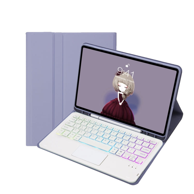 T07B-AS 스킨 느낌 펜 슬롯 터치패드 블루투스 키보드 가죽 태블릿 케이스, iPad 9.7 2018&2017 / Pro 9.7 / Air 2용, iPad 10.2 2021&2020&2019/Air 2019/Pro 10.5용, iPad Air 11 2025 / 2024 / Pro 11 2021&2020&2018용