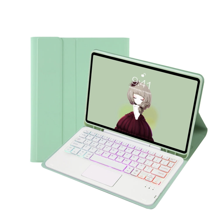 T07B-AS 스킨 느낌 펜 슬롯 터치패드 블루투스 키보드 가죽 태블릿 케이스, iPad 9.7 2018&2017 / Pro 9.7 / Air 2용, iPad 10.2 2021&2020&2019/Air 2019/Pro 10.5용, iPad Air 11 2025 / 2024 / Pro 11 2021&2020&2018용