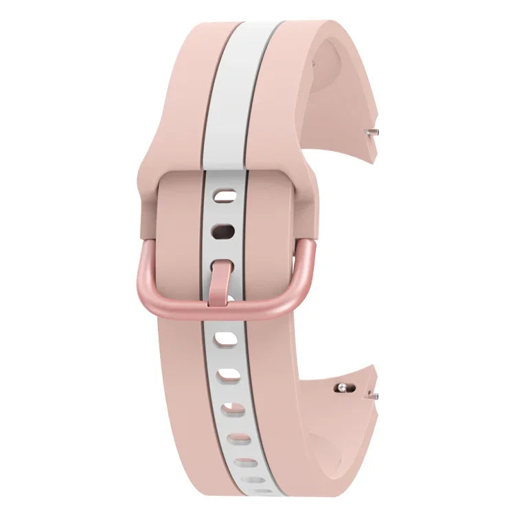 삼성 갤럭시 워치4 40/44mm / 워치4 클래식 42/46mm용 세로 3줄 투톤 실리콘 시계줄