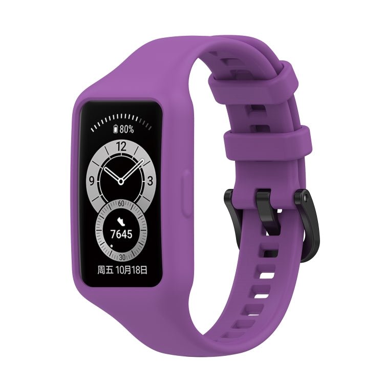 For Huawei Band 7 / 6 Pro / 6 / Honor Band 6 Universal Integrated Silicone Watch Band