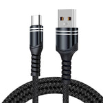 6A 직조 스타일 USB 충전 케이블, 케이블 길이: 1m, USB-C / Type-C, 마이크로 USB, 8핀
