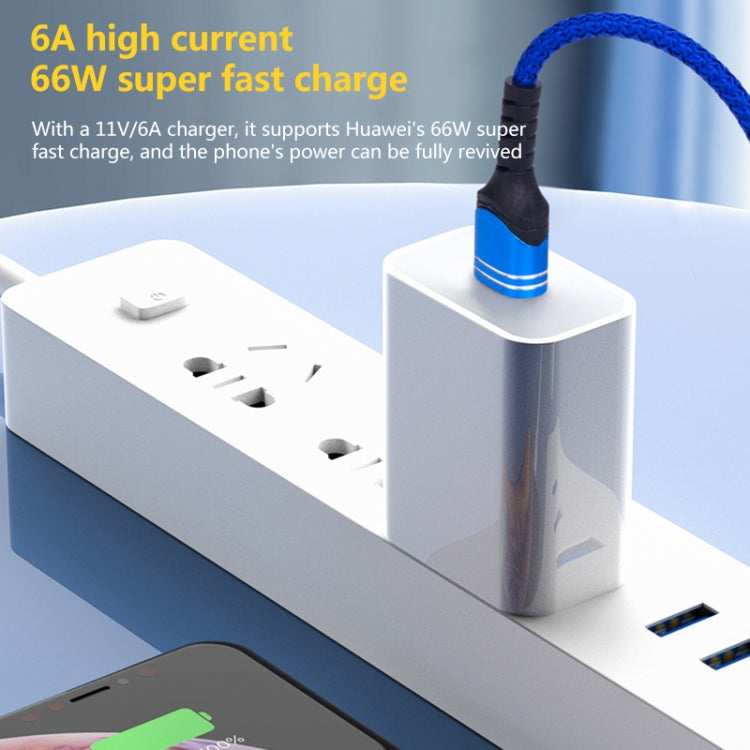 6A 직조 스타일 USB 충전 케이블, 케이블 길이: 1m, USB-C / Type-C, 마이크로 USB, 8핀