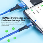 6A 직조 스타일 USB 충전 케이블, 케이블 길이: 1m, USB-C / Type-C, 마이크로 USB, 8핀