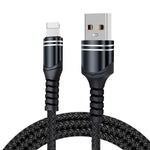 6A 직조 스타일 USB 충전 케이블, 케이블 길이: 1m, USB-C / Type-C, 마이크로 USB, 8핀