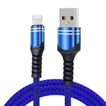 6A 직조 스타일 USB 충전 케이블, 케이블 길이: 1m, USB-C / Type-C, 마이크로 USB, 8핀