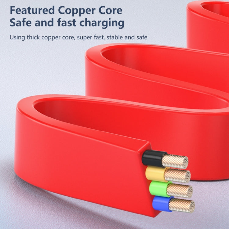 3-in-1 USB to 8핀 + 마이크로 USB + USB-C / Type-C 텔레스코픽 충전 케이블, 휴대폰 홀더 포함