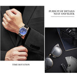 YAZOLE 513 가죽 밴드 달력 방수 쿼츠 시계