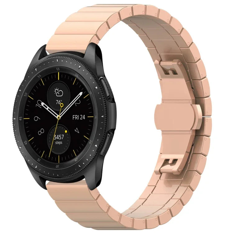 46mm 나비 버클 스테인리스 스틸 스트랩, Galaxy Watch용