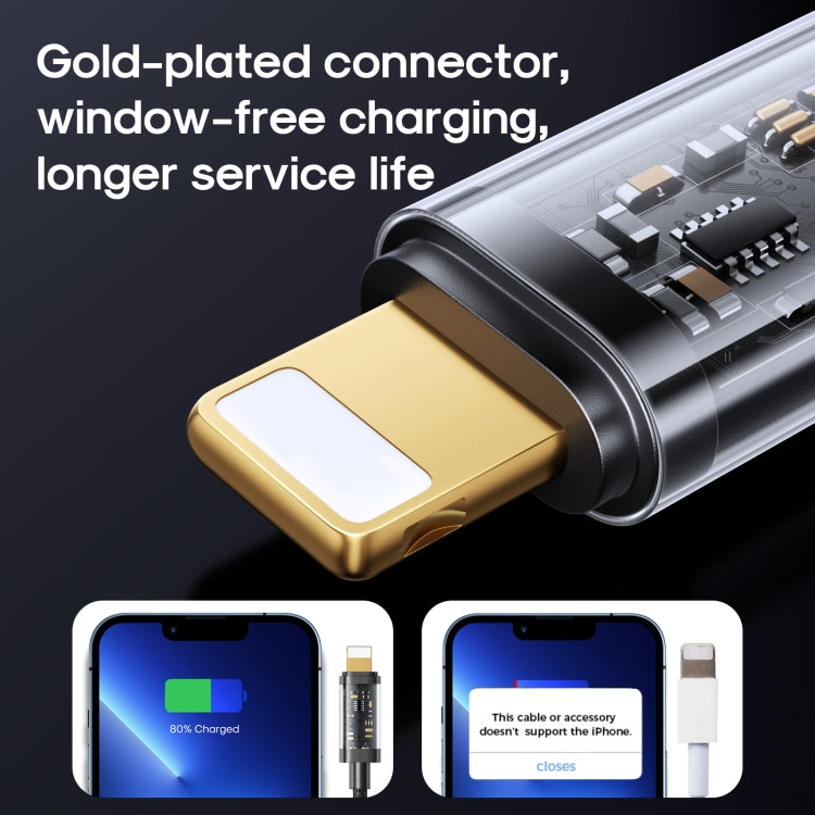JOYROOM S-UL012A12 USB-A to 8핀 2.4A 동기화 데이터 케이블, 1.2m USB-A to 8핀