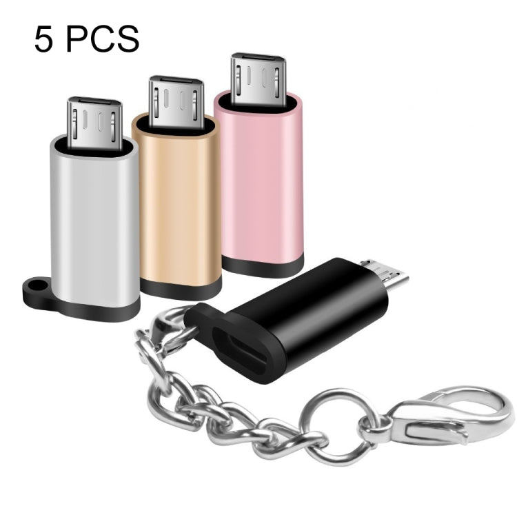 5개 USB-C / 타입-C 암-마이크로 USB 수 커넥터 어댑터 랜덤 색상 배송, USB-C / 타입-C 암