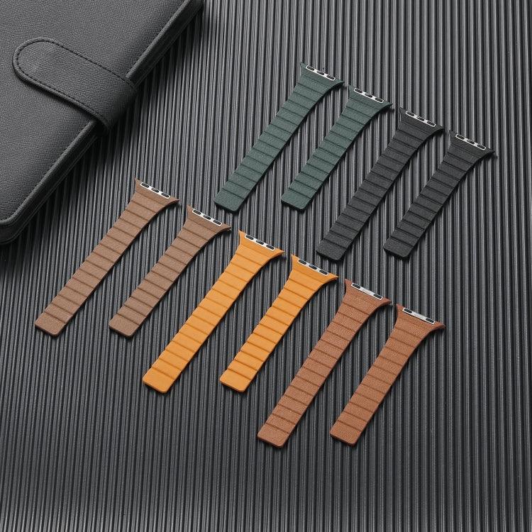 강력한 자석 가죽 시계줄, 애플 워치 시리즈 7 41mm / 6&SE&5&4 40mm / 3&2&1 38mm, 7 45mm / 6&SE&5&4 44mm / 3&2&1 42mm용