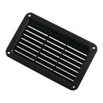 A6788 193x122mm Black Rectangle Louvered Ventilation Plastic Venting Panel Cover, 193x122mm