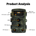 PR3000 2인치 LCD 화면 적외선 야간 투시 야생동물 사냥 트레일 카메라, PR3000