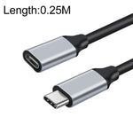 10Gbps USB-C / Type-C 수컷-암컷 충전 데이터 전송 연장 케이블, 25cm, 50cm, 1m, 2m