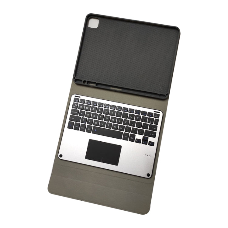 RK11L 알루미늄 합금 터치 블루투스 키보드 가로 플립 가죽 케이스 iPad Pro 11 2020 / 2018용 홀더 및 펜 슬롯 포함