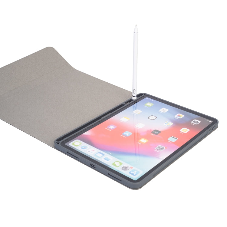 RK11L 알루미늄 합금 터치 블루투스 키보드 가로 플립 가죽 케이스 iPad Pro 11 2020 / 2018용 홀더 및 펜 슬롯 포함