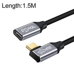 10Gbps USB-C / Type-C 암컷-수컷 엘보우 충전 데이터 전송 연장 케이블, 1.5m, 2m, 3m