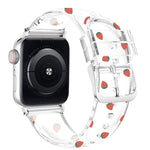 스퀘어 버클 투명 시계 밴드, Apple Watch 시리즈용, 7 41mm / 6&SE&5&4 40mm / 3&2&1 38mm, 7 45mm / 6&SE&5&4 44mm / 3&2&1 42mm