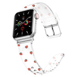 스퀘어 버클 투명 시계 밴드, Apple Watch 시리즈용, 7 41mm / 6&SE&5&4 40mm / 3&2&1 38mm, 7 45mm / 6&SE&5&4 44mm / 3&2&1 42mm