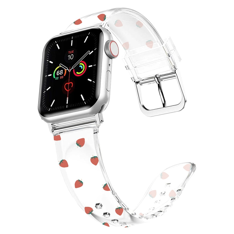 스퀘어 버클 투명 시계 밴드, Apple Watch 시리즈용, 7 41mm / 6&SE&5&4 40mm / 3&2&1 38mm, 7 45mm / 6&SE&5&4 44mm / 3&2&1 42mm