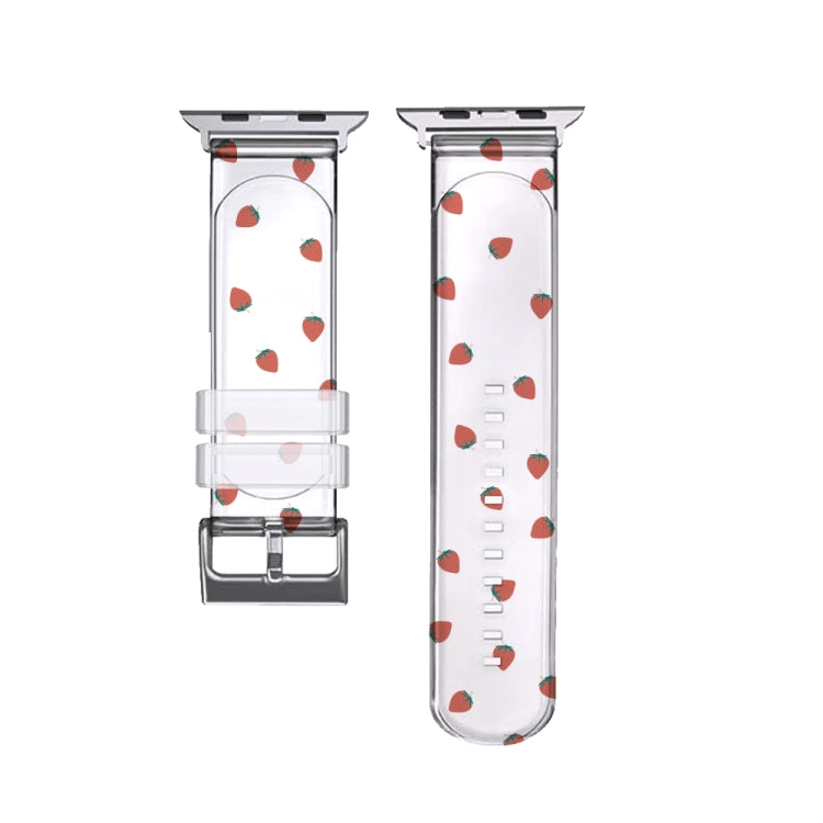 스퀘어 버클 투명 시계 밴드, Apple Watch 시리즈용, 7 41mm / 6&SE&5&4 40mm / 3&2&1 38mm, 7 45mm / 6&SE&5&4 44mm / 3&2&1 42mm