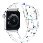 스퀘어 버클 투명 시계 밴드, Apple Watch 시리즈용, 7 41mm / 6&SE&5&4 40mm / 3&2&1 38mm, 7 45mm / 6&SE&5&4 44mm / 3&2&1 42mm