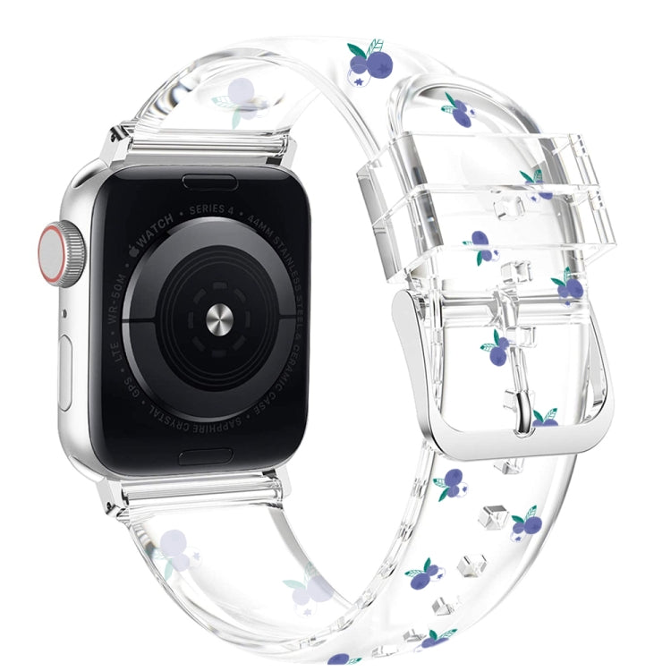 스퀘어 버클 투명 시계 밴드, Apple Watch 시리즈용, 7 41mm / 6&SE&5&4 40mm / 3&2&1 38mm, 7 45mm / 6&SE&5&4 44mm / 3&2&1 42mm