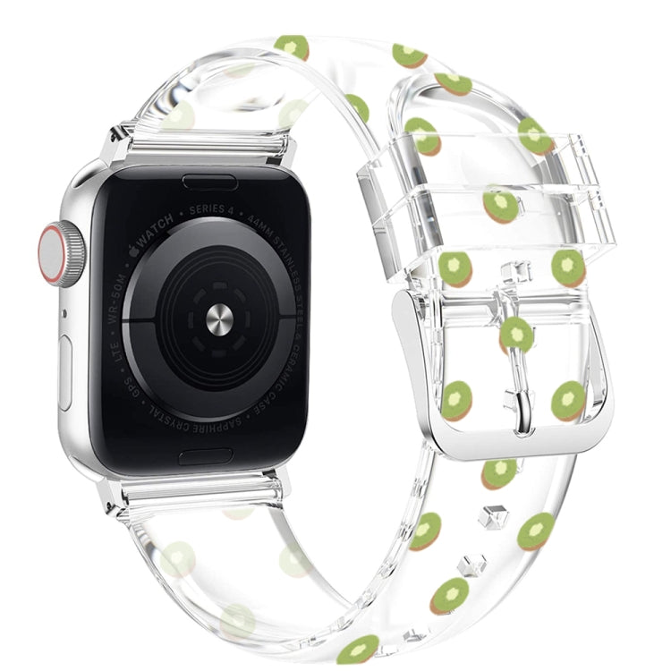 스퀘어 버클 투명 시계 밴드, Apple Watch 시리즈용, 7 41mm / 6&SE&5&4 40mm / 3&2&1 38mm, 7 45mm / 6&SE&5&4 44mm / 3&2&1 42mm