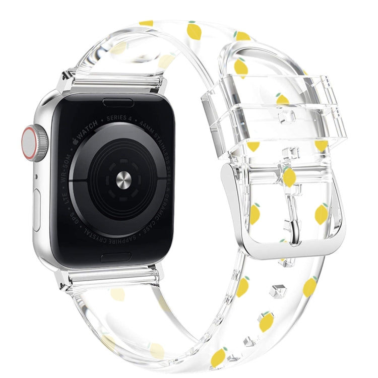 스퀘어 버클 투명 시계 밴드, Apple Watch 시리즈용, 7 41mm / 6&SE&5&4 40mm / 3&2&1 38mm, 7 45mm / 6&SE&5&4 44mm / 3&2&1 42mm