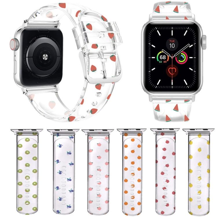 스퀘어 버클 투명 시계 밴드, Apple Watch 시리즈용, 7 41mm / 6&SE&5&4 40mm / 3&2&1 38mm, 7 45mm / 6&SE&5&4 44mm / 3&2&1 42mm