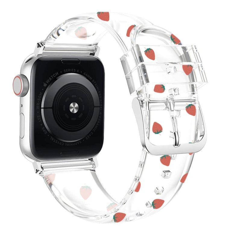 스퀘어 버클 투명 시계 밴드, Apple Watch 시리즈용, 7 41mm / 6&SE&5&4 40mm / 3&2&1 38mm, 7 45mm / 6&SE&5&4 44mm / 3&2&1 42mm