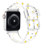 스퀘어 버클 투명 시계 밴드, Apple Watch 시리즈용, 7 41mm / 6&SE&5&4 40mm / 3&2&1 38mm, 7 45mm / 6&SE&5&4 44mm / 3&2&1 42mm