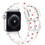 스퀘어 버클 투명 시계 밴드, Apple Watch 시리즈용, 7 41mm / 6&SE&5&4 40mm / 3&2&1 38mm, 7 45mm / 6&SE&5&4 44mm / 3&2&1 42mm