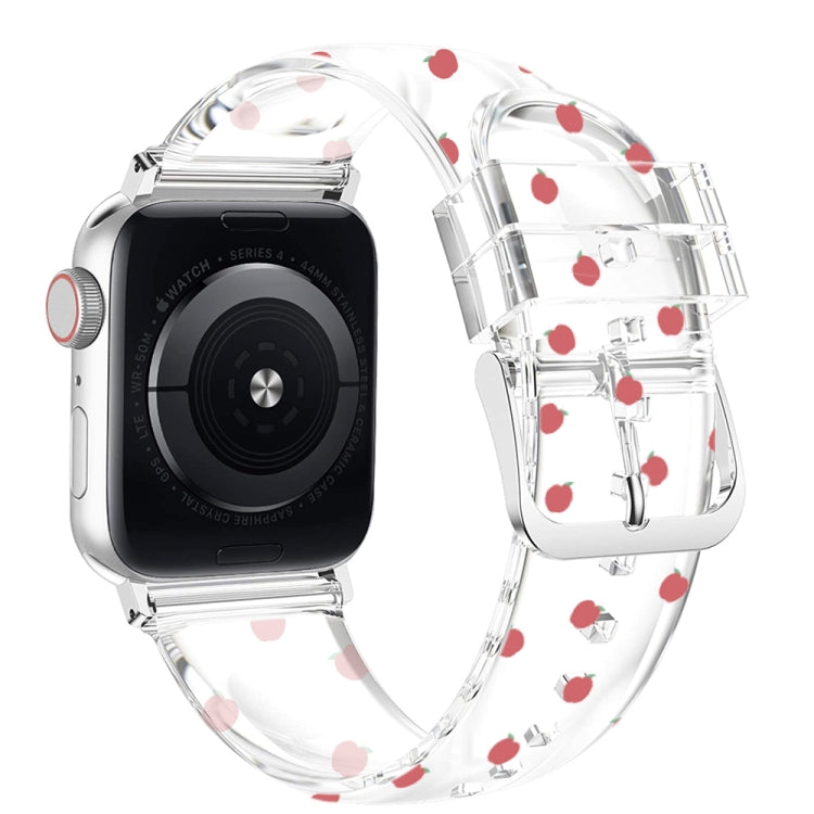 스퀘어 버클 투명 시계 밴드, Apple Watch 시리즈용, 7 41mm / 6&SE&5&4 40mm / 3&2&1 38mm, 7 45mm / 6&SE&5&4 44mm / 3&2&1 42mm
