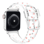 스퀘어 버클 투명 시계 밴드, Apple Watch 시리즈용, 7 41mm / 6&SE&5&4 40mm / 3&2&1 38mm, 7 45mm / 6&SE&5&4 44mm / 3&2&1 42mm