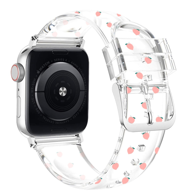 스퀘어 버클 투명 시계 밴드, Apple Watch 시리즈용, 7 41mm / 6&SE&5&4 40mm / 3&2&1 38mm, 7 45mm / 6&SE&5&4 44mm / 3&2&1 42mm